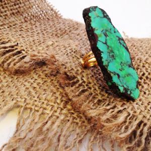 Natural Turquoise Statement Ring